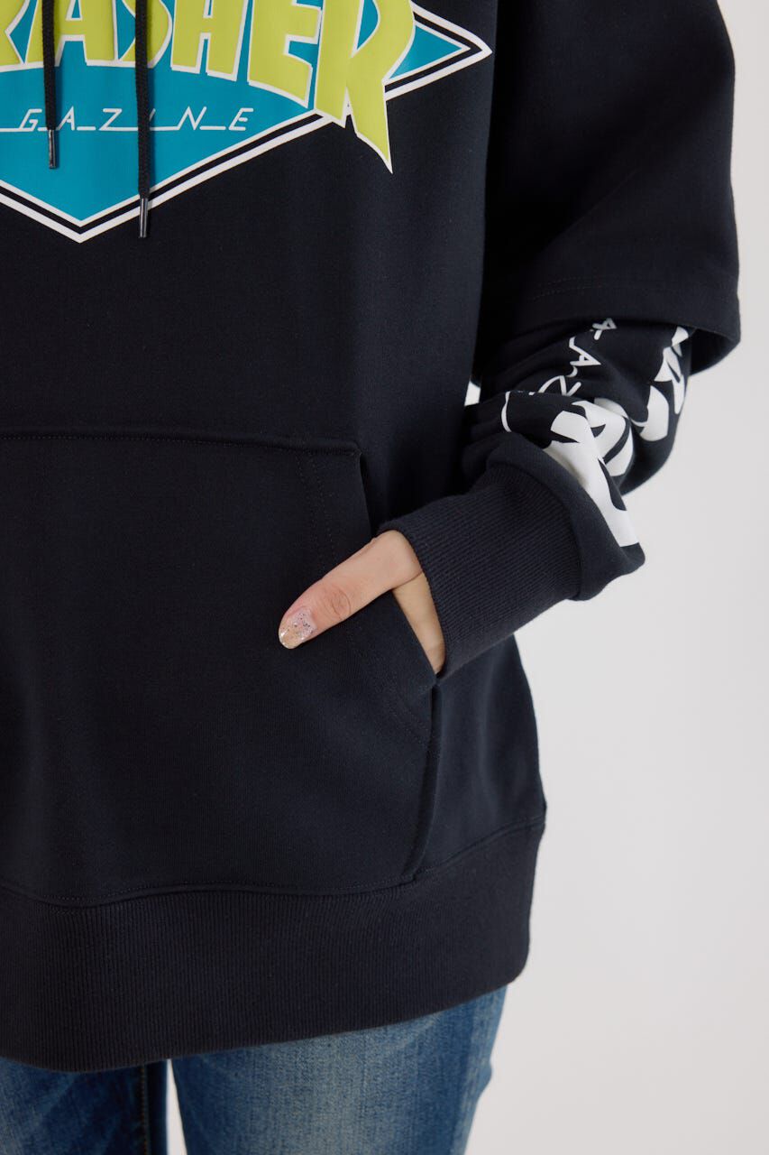 RODEO CROWNS「(THRASHER) レイヤードスウェットパーカー」|パーカー|