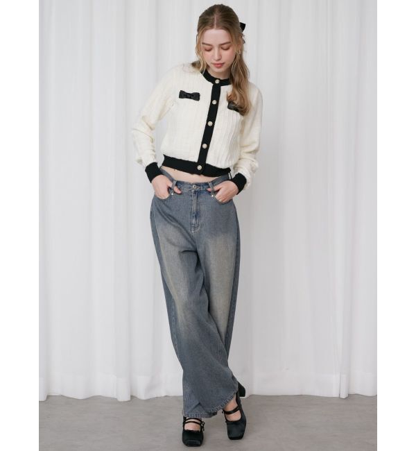 CALNAMUR「OVERDYE DENIM WIDE PT/オーバーダイデニムワイドパンツ」|デニム|