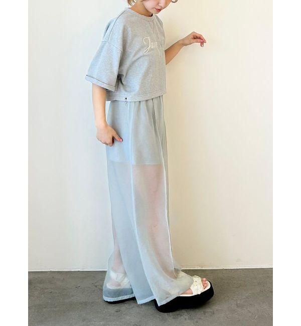 CALNAMUR「SHEER LAYERED SWEAT SHORT PT/シアーレイヤードスウェットショートパンツ」|その他|