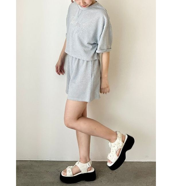 CALNAMUR「SHEER LAYERED SWEAT SHORT PT/シアーレイヤードスウェットショートパンツ」|その他|