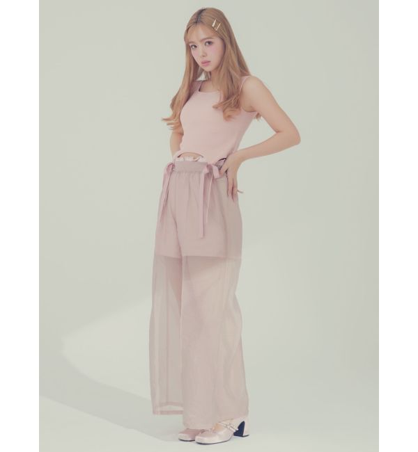 CALNAMUR「SHEER LAYERED SWEAT SHORT PT/シアーレイヤードスウェットショートパンツ」|その他|