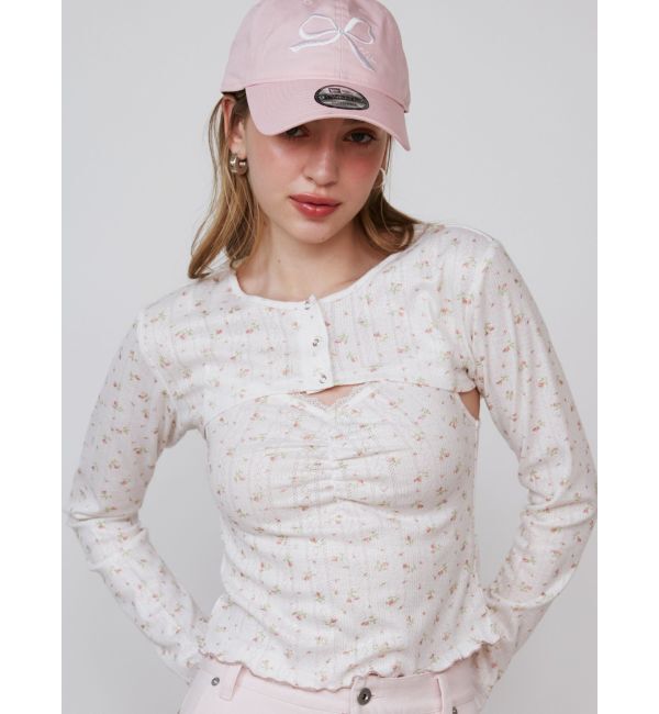 CALNAMUR「PETIT FLOWER ENSEMBLE/小花柄アンサンブル」|Tシャツ・カットソー|