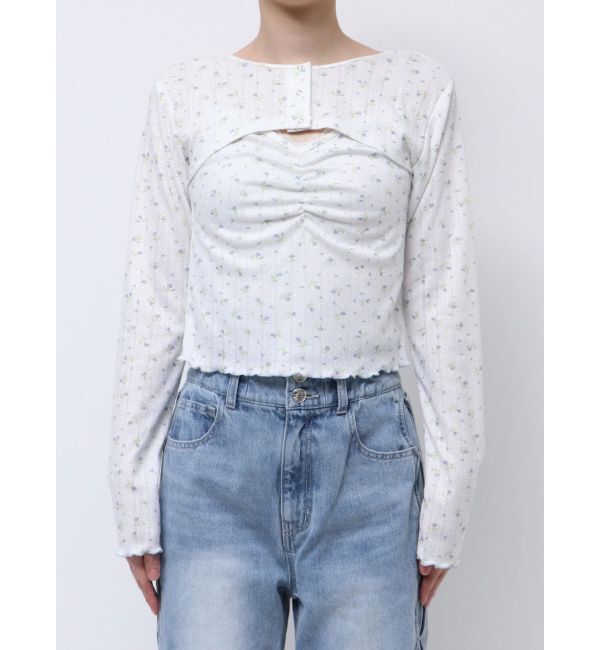 CALNAMUR「PETIT FLOWER ENSEMBLE/小花柄アンサンブル」|Tシャツ・カットソー|