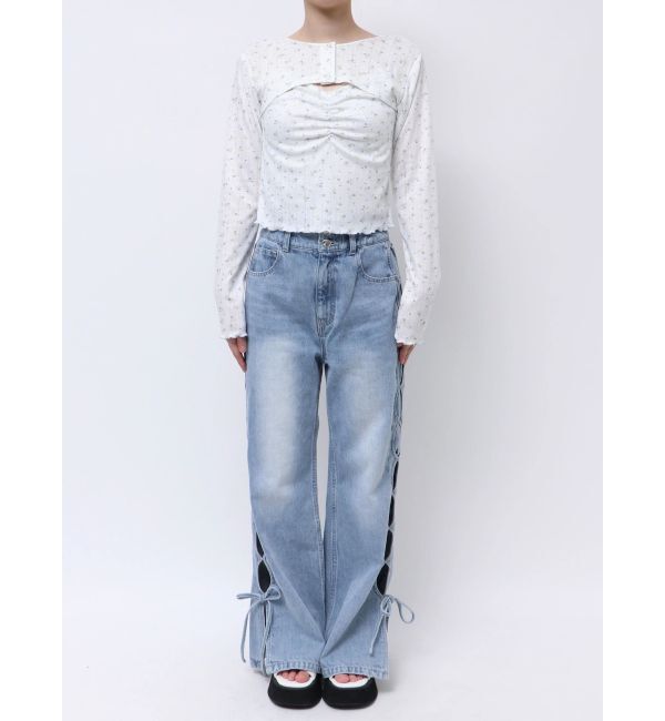 CALNAMUR「PETIT FLOWER ENSEMBLE/小花柄アンサンブル」|Tシャツ・カットソー|