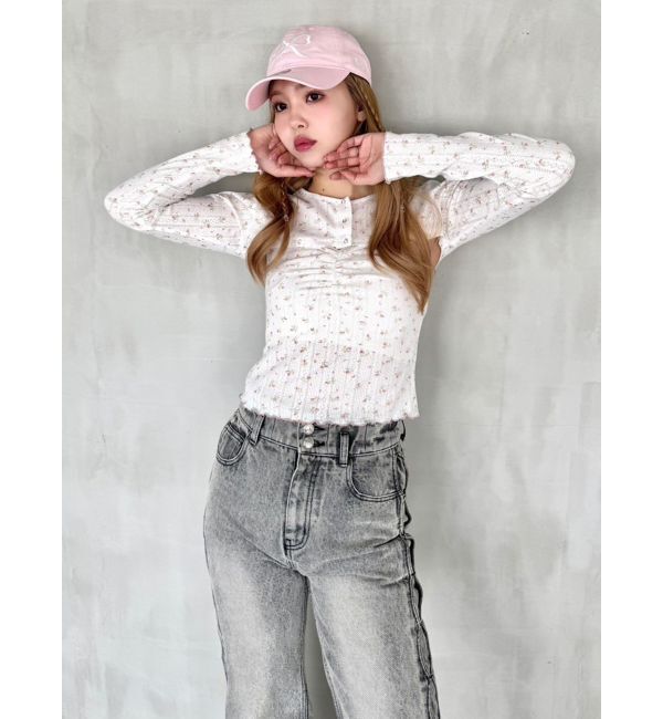 CALNAMUR「PETIT FLOWER ENSEMBLE/小花柄アンサンブル」|Tシャツ・カットソー|