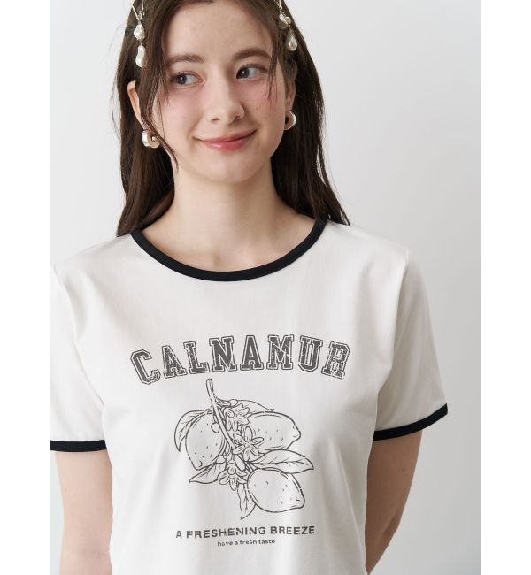 CALNAMUR「COLOR SCHEME LEMON PRINT TEE/カラースキームレモンプリントTシャツ」|Tシャツ・カットソー|