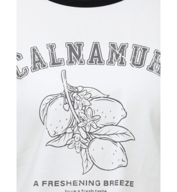CALNAMUR「COLOR SCHEME LEMON PRINT TEE/カラースキームレモンプリントTシャツ」|Tシャツ・カットソー|