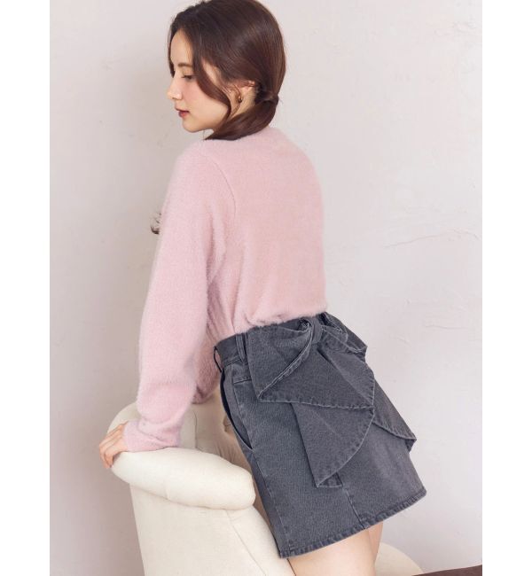 CALNAMUR「リボンデニムスカート」|スカート|