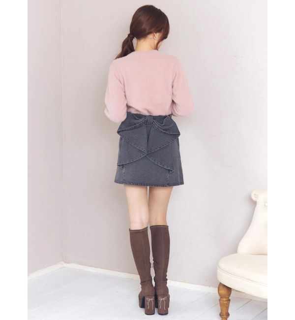 CALNAMUR「リボンデニムスカート」|スカート|
