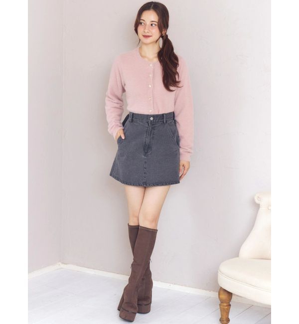 CALNAMUR「リボンデニムスカート」|スカート|