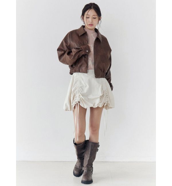 CALNAMUR「ヴィンテージフェイクレザーブルゾン」|ブルゾン・スタジャン|