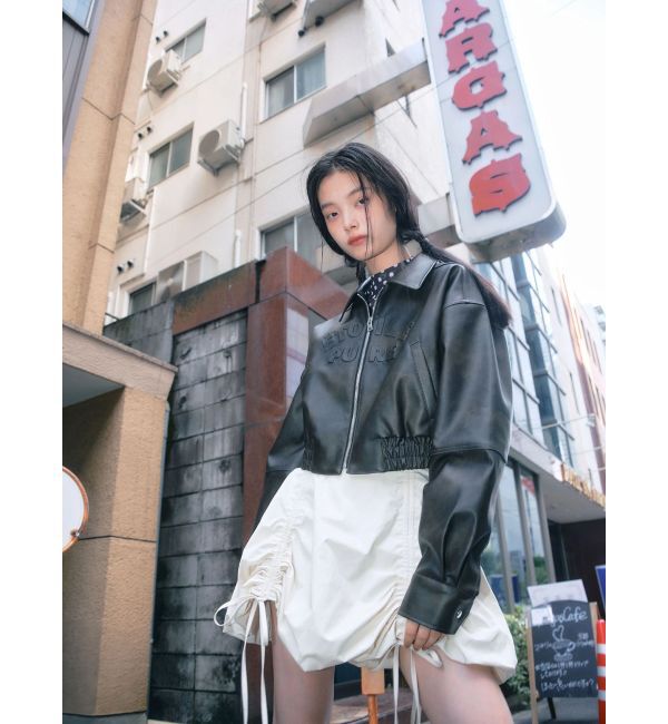 CALNAMUR「ヴィンテージフェイクレザーブルゾン」|ブルゾン・スタジャン|