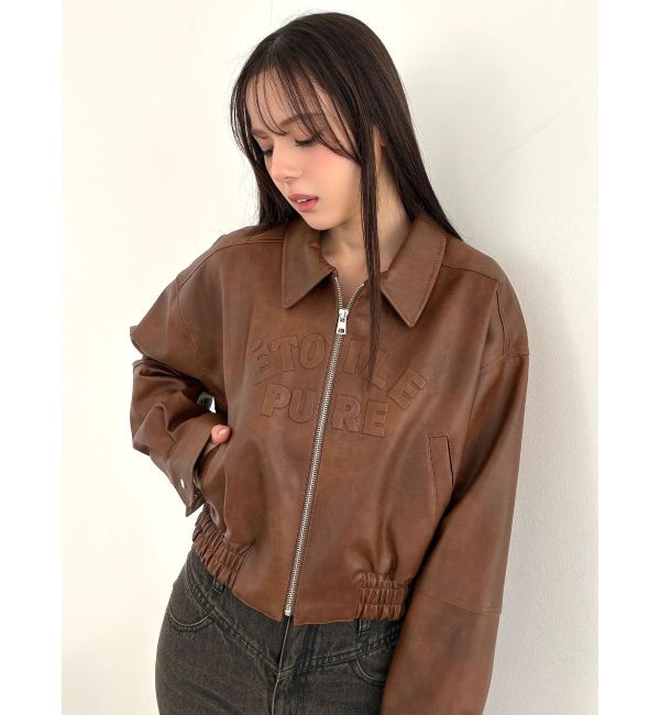 CALNAMUR「ヴィンテージフェイクレザーブルゾン」|ブルゾン・スタジャン|