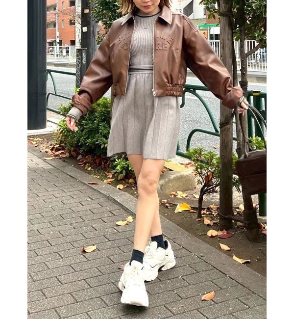 CALNAMUR「ヴィンテージフェイクレザーブルゾン」|ブルゾン・スタジャン|