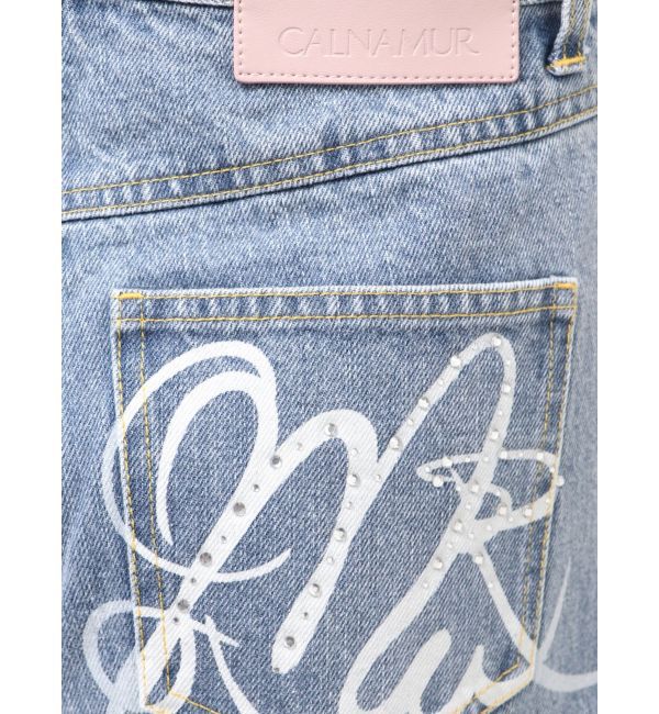 CALNAMUR「バックデザインワイドデニム」|デニム|