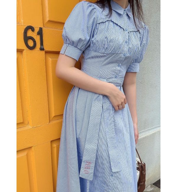 dazzlin「【POLO BCSコラボ/再生産】コルセットスウィッチングシャツワンピース」|ワンピース|