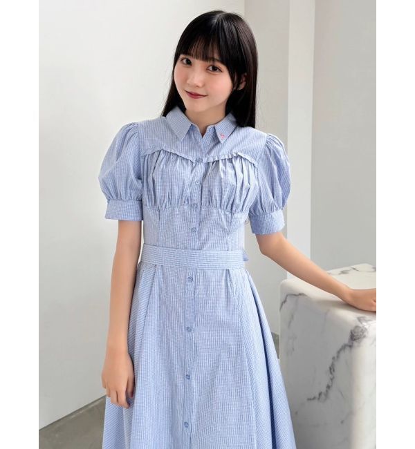 dazzlin「【POLO BCSコラボ/再生産】コルセットスウィッチングシャツワンピース」|ワンピース|