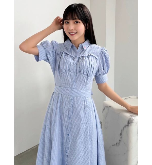 dazzlin「【POLO BCSコラボ/再生産】コルセットスウィッチングシャツワンピース」|ワンピース|