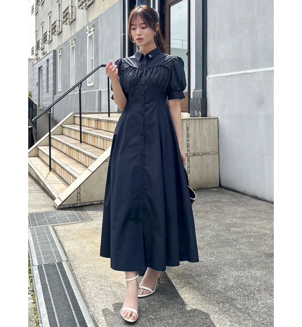 dazzlin「【POLO BCSコラボ/再生産】コルセットスウィッチングシャツワンピース」|ワンピース|