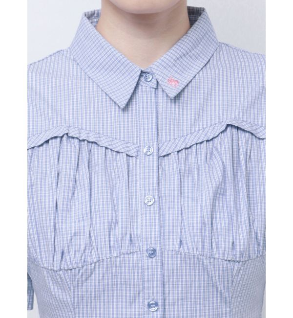 dazzlin「【POLO BCSコラボ/再生産】コルセットスウィッチングシャツワンピース」|ワンピース|