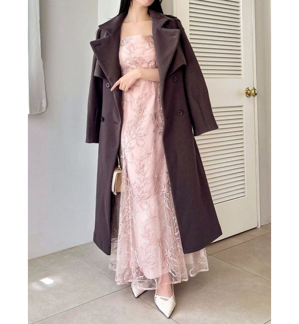 dazzlin「【藤井サチコラボ】ラメ刺繍チュール2WAYスリーブドレス」|ドレス|