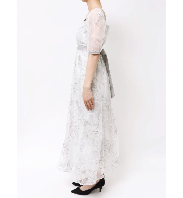 dazzlin「【藤井サチコラボ】ラメ刺繍チュール2WAYスリーブドレス」|ドレス|