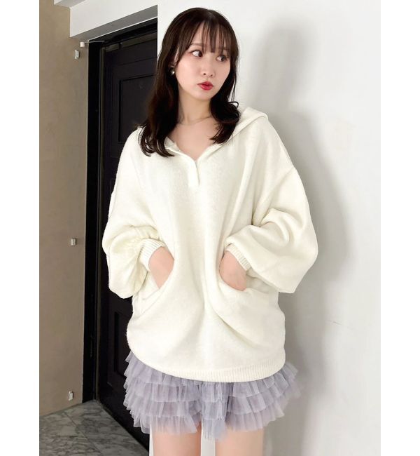 dazzlin「【吉田朱里】リラックスニットフーディ」|パーカー|