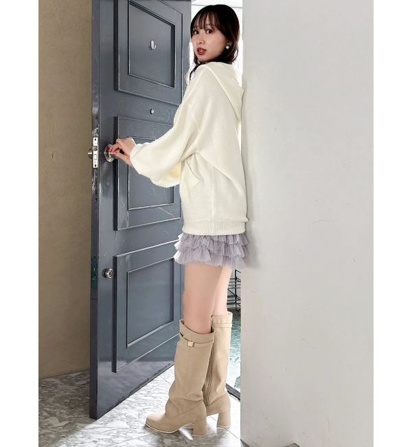 dazzlin「【吉田朱里】リラックスニットフーディ」|パーカー|