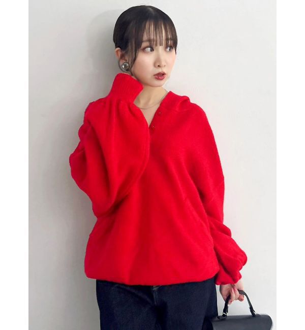 dazzlin「【吉田朱里】リラックスニットフーディ」|パーカー|