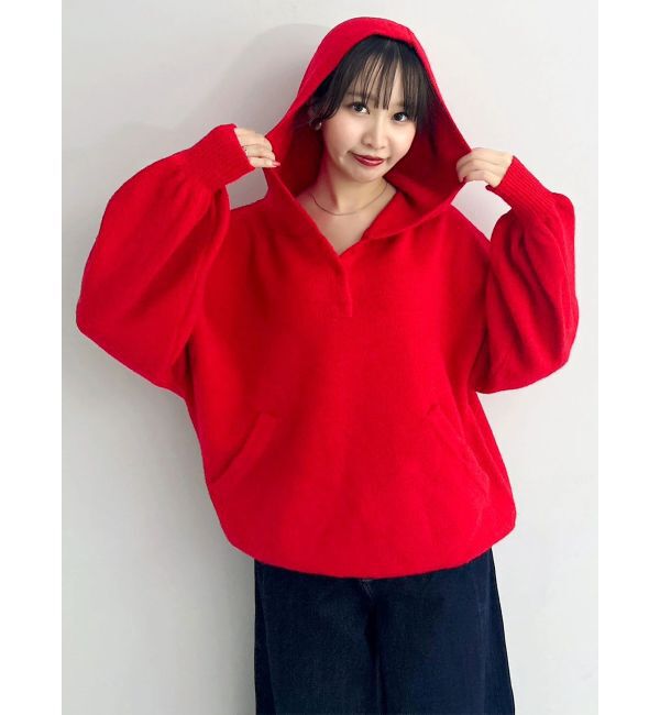 dazzlin「【吉田朱里】リラックスニットフーディ」|パーカー|