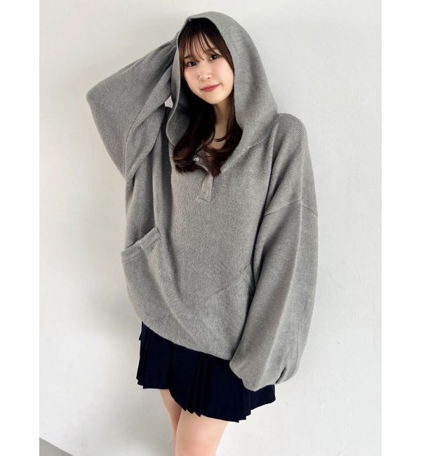 dazzlin「【吉田朱里】リラックスニットフーディ」|パーカー|