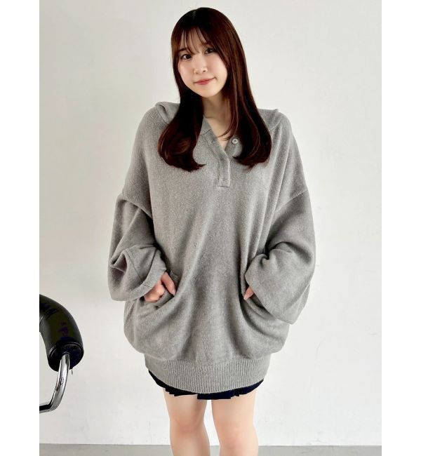 dazzlin「【吉田朱里】リラックスニットフーディ」|パーカー|