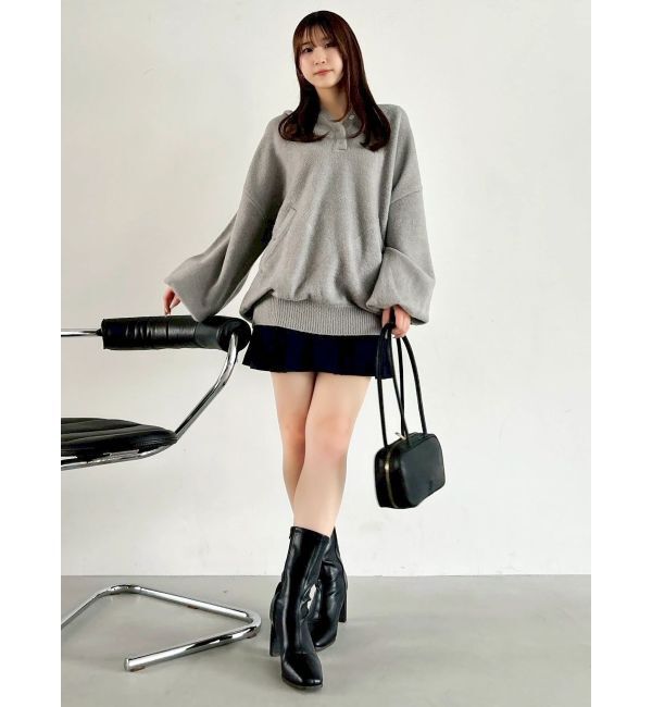 dazzlin「【吉田朱里】リラックスニットフーディ」|パーカー|