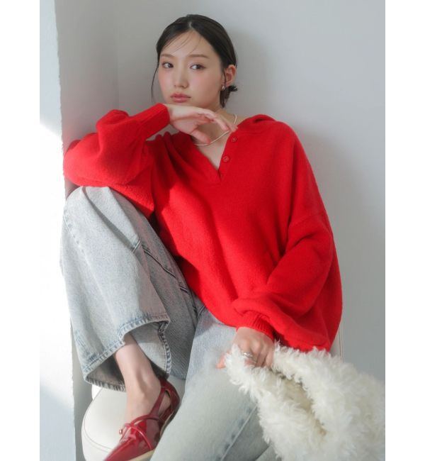 dazzlin「【吉田朱里】リラックスニットフーディ」|パーカー|