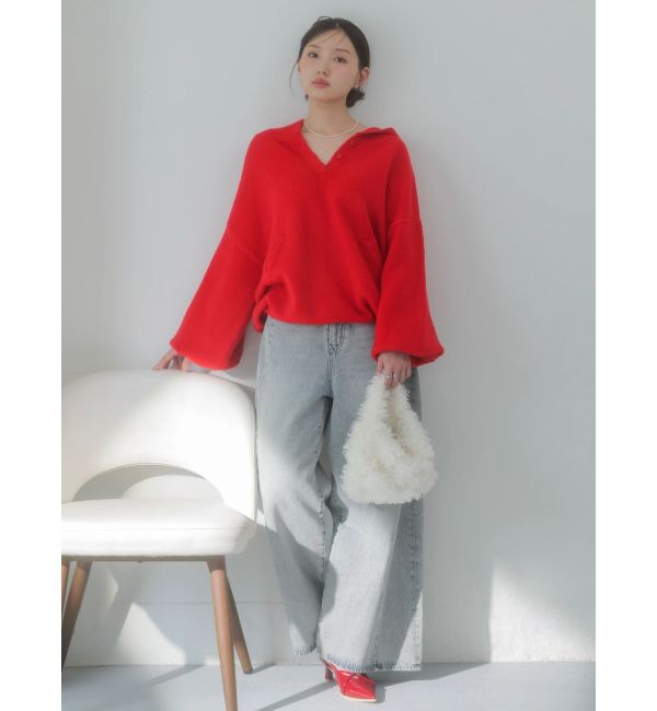 dazzlin「【吉田朱里】リラックスニットフーディ」|パーカー|