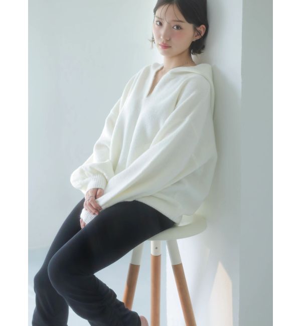 dazzlin「【吉田朱里】リラックスニットフーディ」|パーカー|