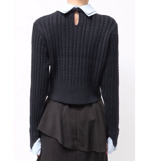 dazzlin「【20周年記念復刻！】ケーブルシャツドッキングニット」|ニット・セーター|