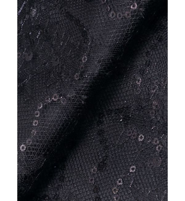 dazzlin「スパンコールレースオープンショルダードレス」|ワンピース|