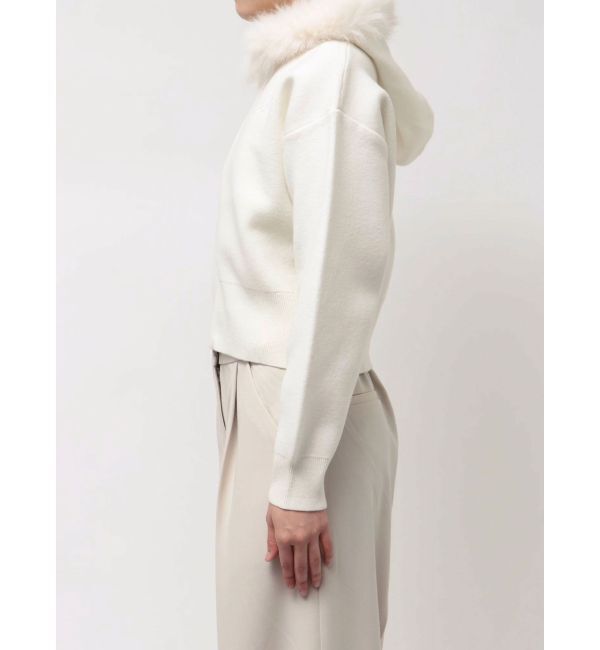 dazzlin「【WEB限定】フェイクファーニットフーディ」|パーカー|