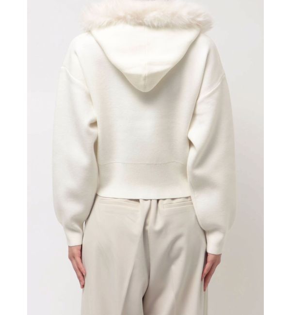 dazzlin「【WEB限定】フェイクファーニットフーディ」|パーカー|