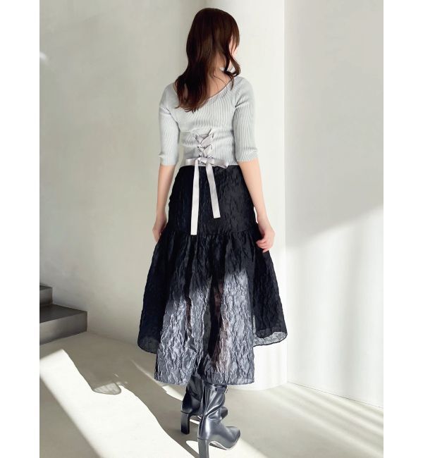 dazzlin「バックレースアップタイトニット」|ニット・セーター|