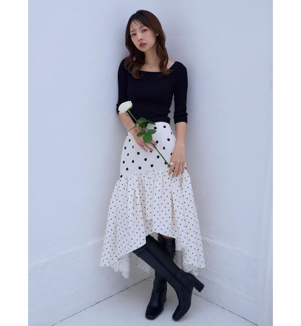 dazzlin「バックレースアップタイトニット」|ニット・セーター|