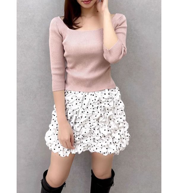 dazzlin「バックレースアップタイトニット」|ニット・セーター|