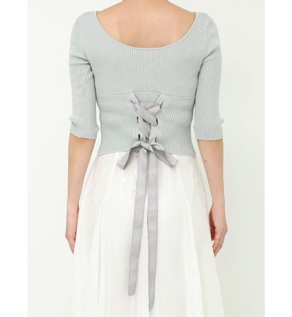 dazzlin「バックレースアップタイトニット」|ニット・セーター|