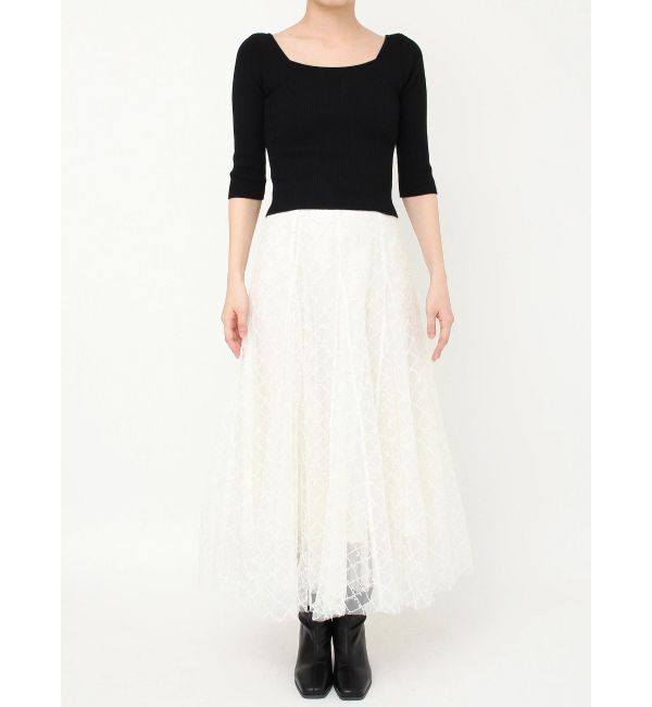 dazzlin「バックレースアップタイトニット」|ニット・セーター|