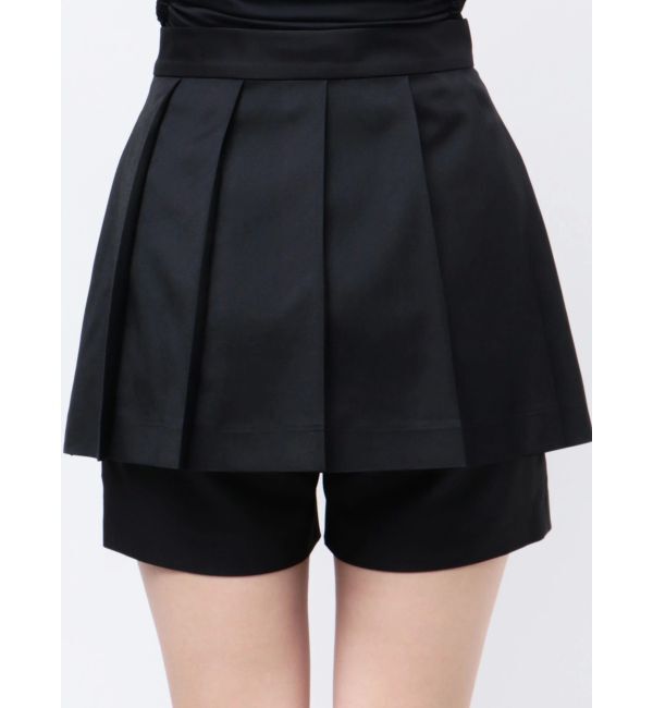 EMODA「2ピースレイヤースカートパンツ」|スカート|ブラック