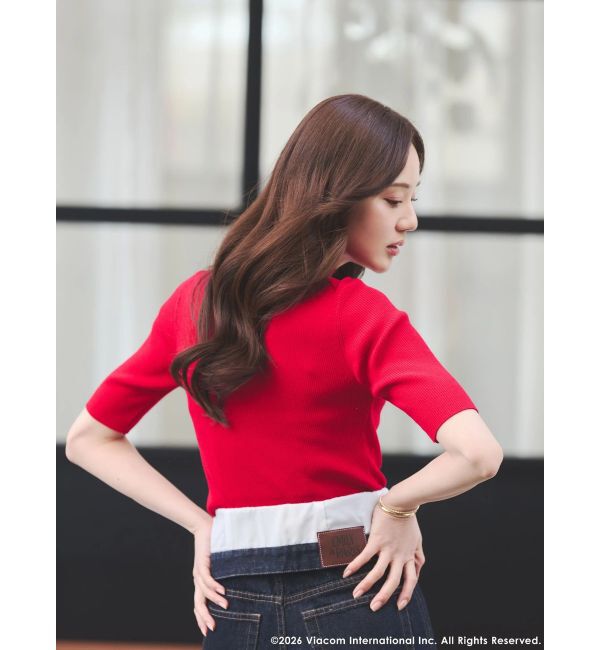 MERCURYDUO「【EMILY IN PARISコラボ】2WAYハイウエストワイドデニムパンツ」|その他|