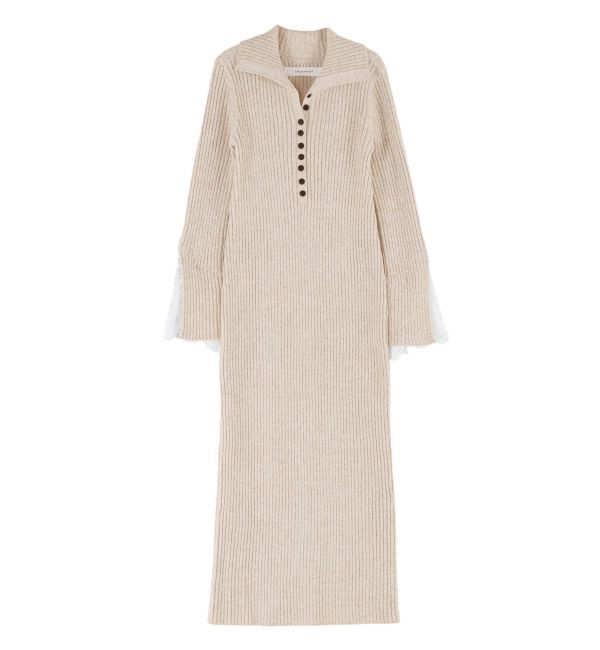 LAGUNAMOON「ラメブレンドレースカフスニットワンピース」|ワンピース|