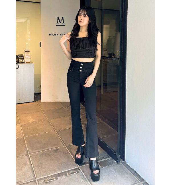 GYDA「ギャザーショートブラウス」|シャツ・ブラウス|