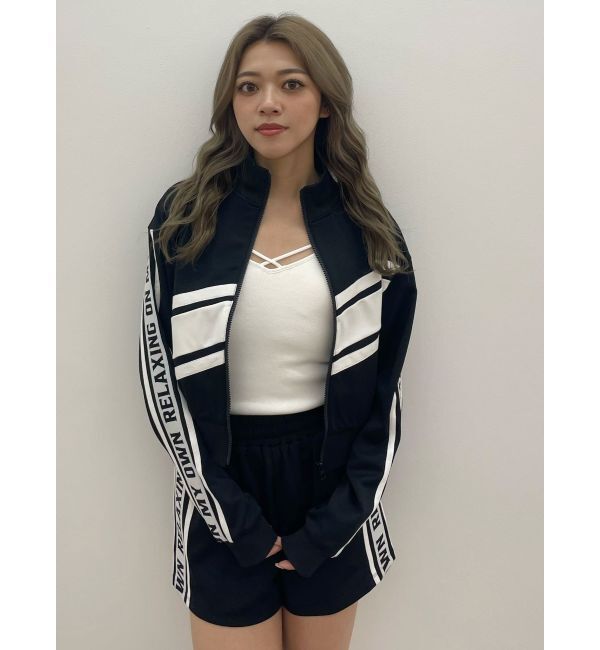 GYDA「RELAXING ON MY OWNロゴラインジャケット【SETUP着用可】」|ブルゾン・スタジャン|